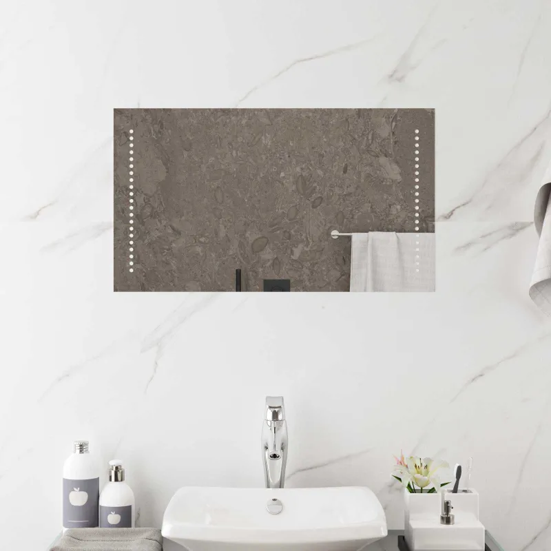 LED vonios veidrodis Skaidrus 70 x 40 cm grūdintas stiklas