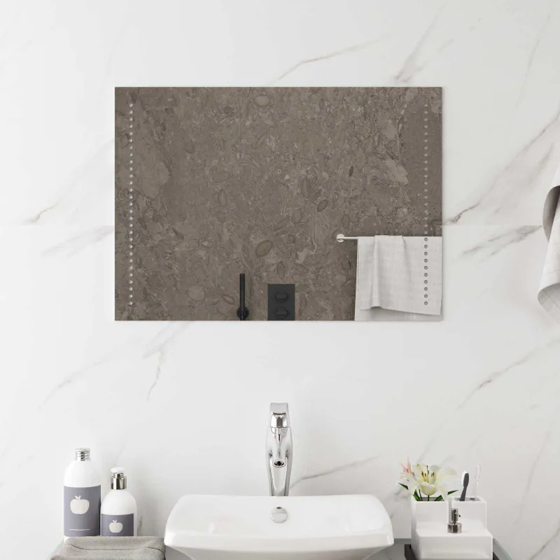 LED vonios veidrodis Skaidrus 70 x 50 cm grūdintas stiklas