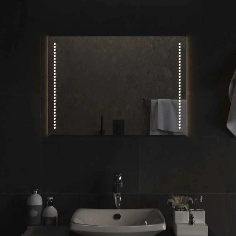 LED vonios veidrodis Skaidrus 70 x 50 cm grūdintas stiklas