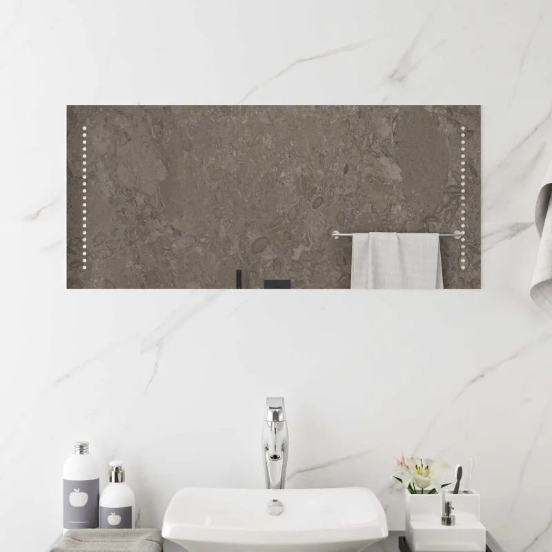 LED vonios veidrodis Skaidrus 90 x 40 cm grūdintas stiklas