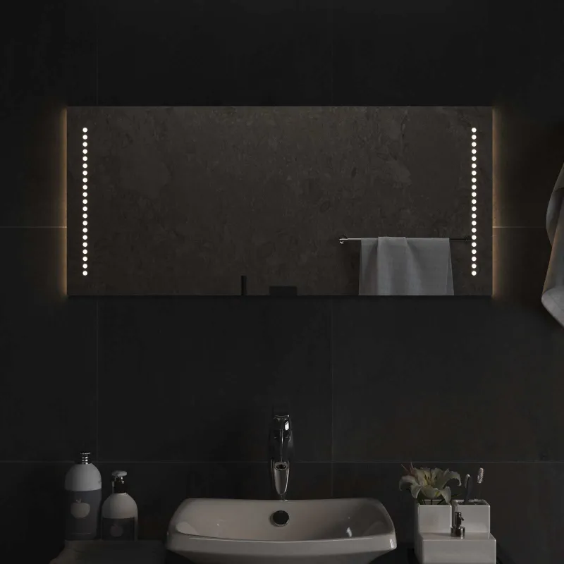 LED vonios veidrodis Skaidrus 90 x 40 cm grūdintas stiklas
