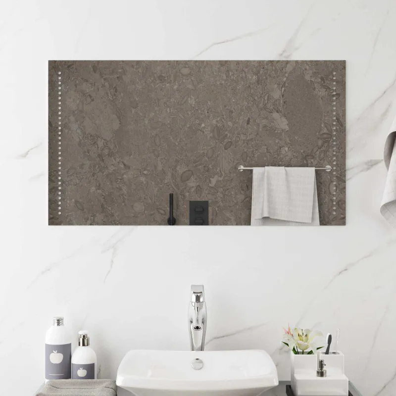 LED vonios veidrodis Skaidrus 90 x 50 cm grūdintas stiklas