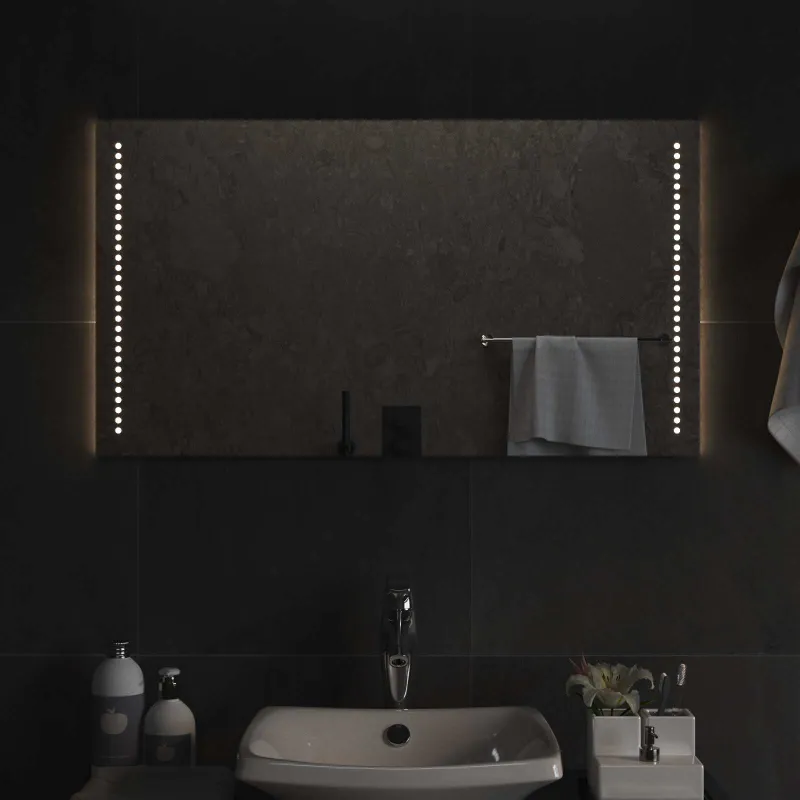LED vonios veidrodis Skaidrus 90 x 50 cm grūdintas stiklas