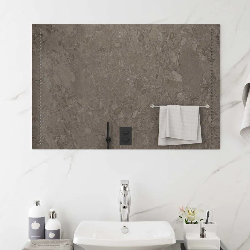 LED vonios veidrodis Skaidrus 90 x 60 cm grūdintas stiklas