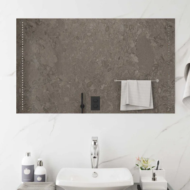 LED vonios veidrodis Skaidrus 100 x 60 cm grūdintas stiklas