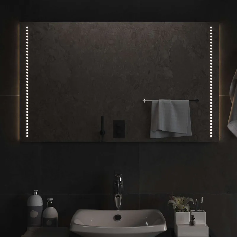 LED vonios veidrodis Skaidrus 100 x 60 cm grūdintas stiklas