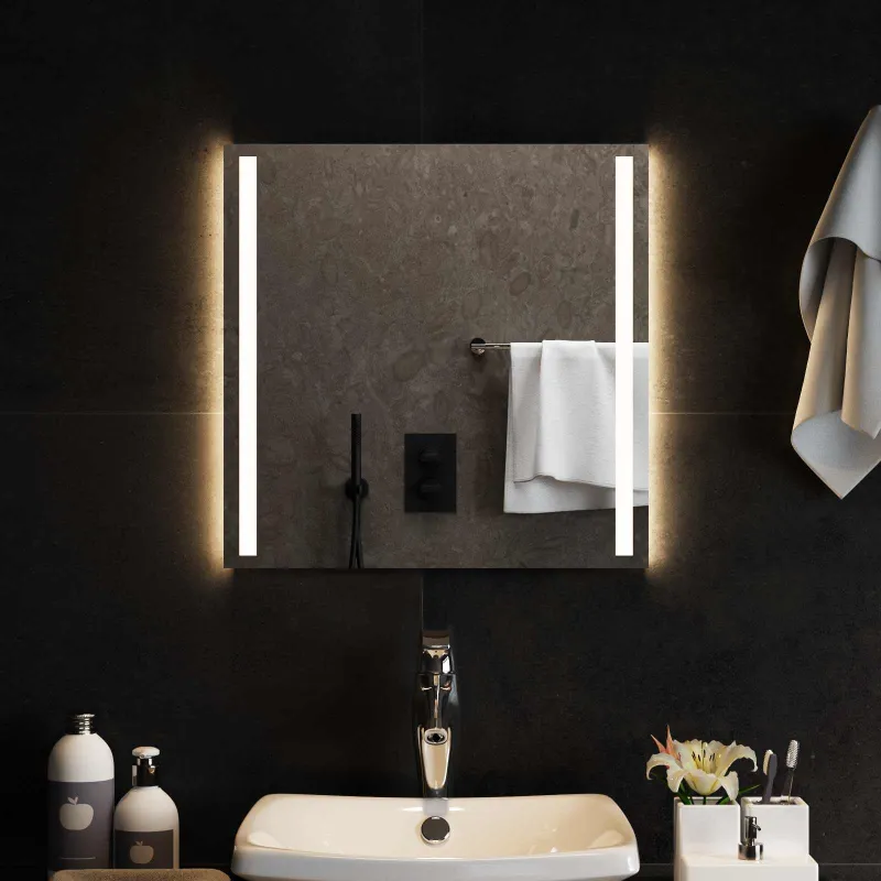 LED vonios veidrodis Skaidrus 50 x 50 cm grūdintas stiklas