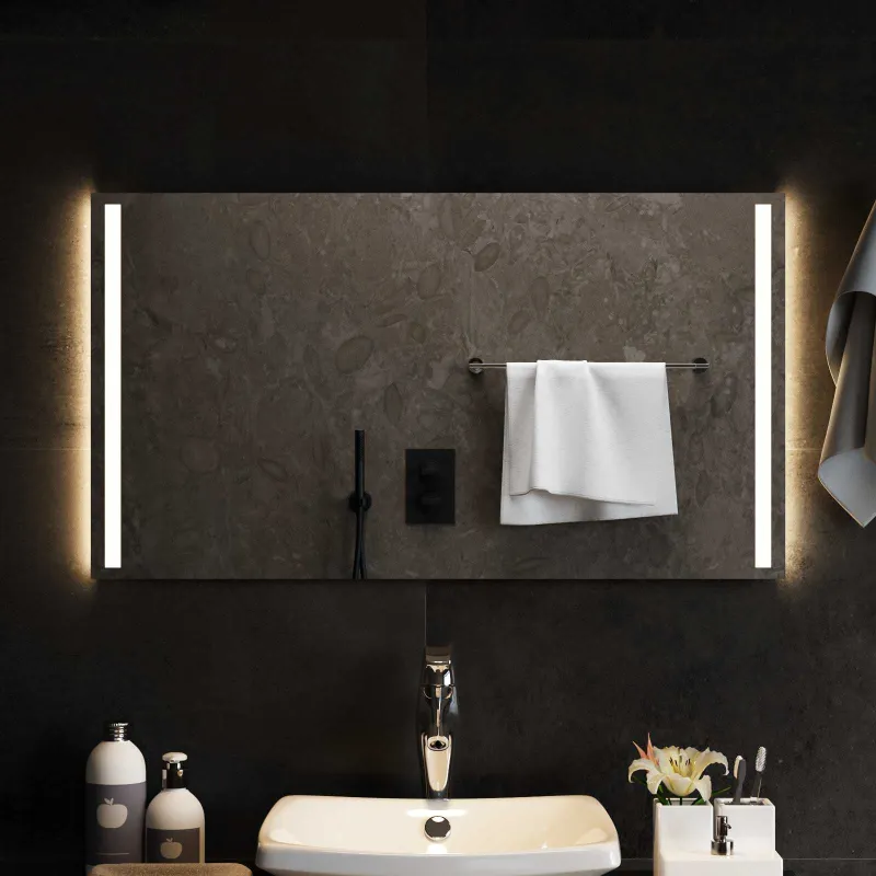 LED vonios veidrodis Skaidrus 90 x 50 cm grūdintas stiklas
