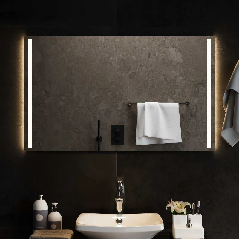 LED vonios veidrodis Skaidrus 100 x 60 cm grūdintas stiklas