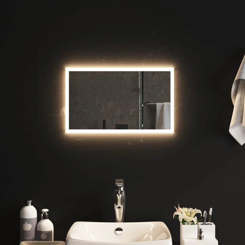 LED vonios veidrodis Skaidrus 50 x 30 cm grūdintas stiklas