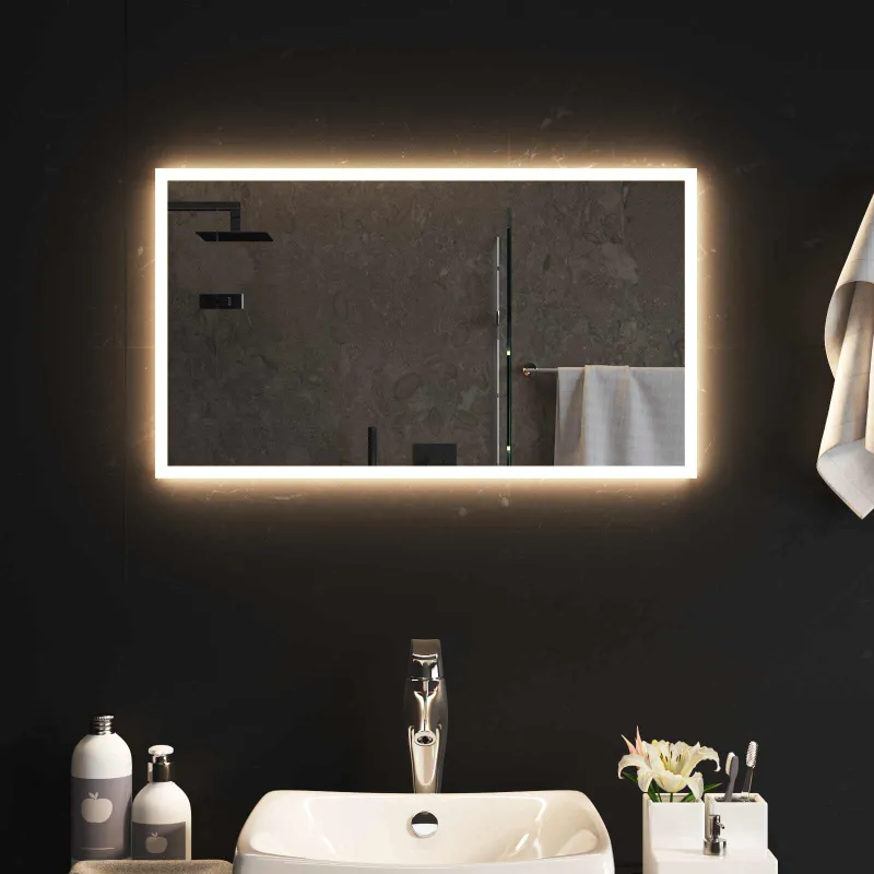 LED vonios veidrodis Skaidrus 70 x 40 cm grūdintas stiklas