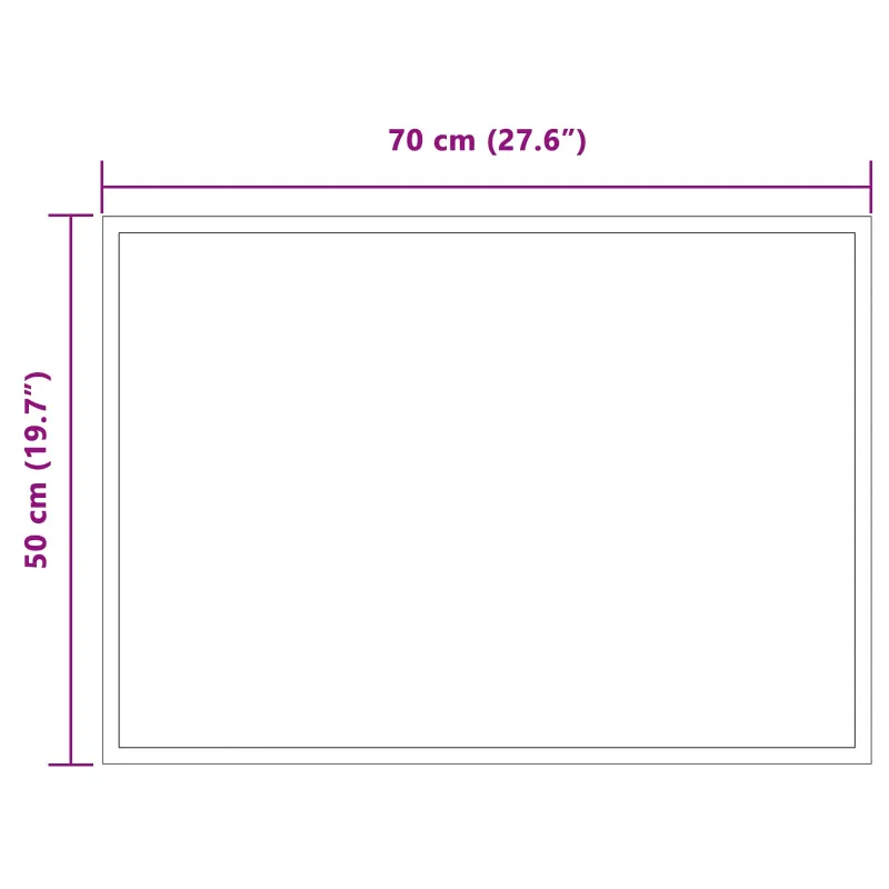 LED vonios veidrodis Skaidrus 70 x 50 cm grūdintas stiklas