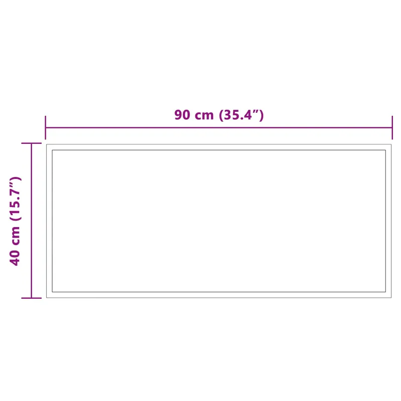 LED vonios veidrodis Skaidrus 90 x 40 cm grūdintas stiklas