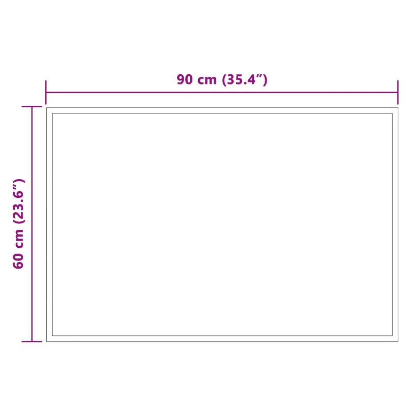 LED vonios veidrodis Skaidrus 90 x 60 cm grūdintas stiklas