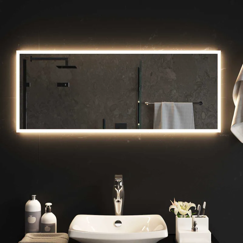 LED vonios veidrodis Skaidrus 100 x 40 cm grūdintas stiklas