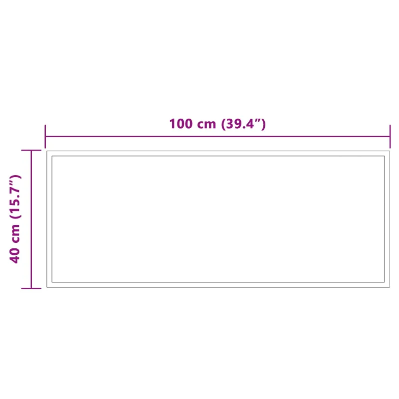 LED vonios veidrodis Skaidrus 100 x 40 cm grūdintas stiklas