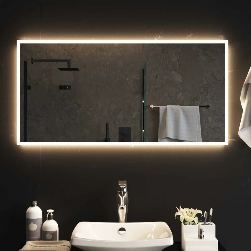 LED vonios veidrodis Skaidrus 100 x 50 cm grūdintas stiklas