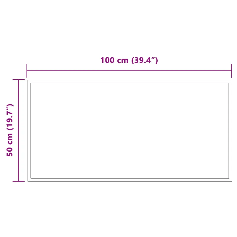 LED vonios veidrodis Skaidrus 100 x 50 cm grūdintas stiklas