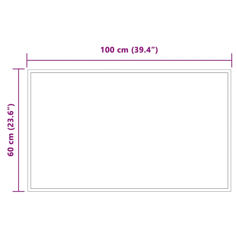 LED vonios veidrodis Skaidrus 100 x 60 cm grūdintas stiklas