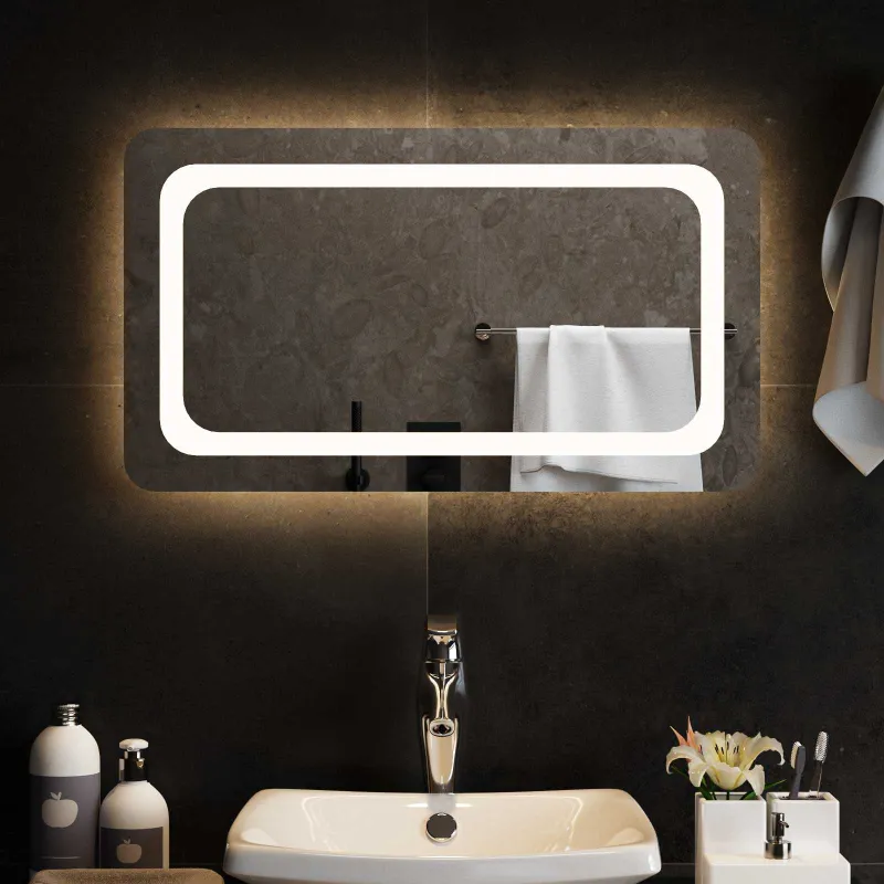LED vonios veidrodis Skaidrus 70 x 40 cm grūdintas stiklas