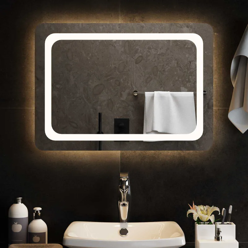 LED vonios veidrodis Skaidrus 70 x 50 cm grūdintas stiklas