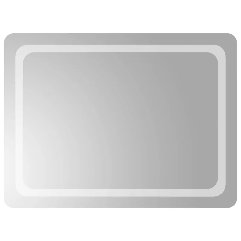 LED vonios veidrodis Skaidrus 80 x 60 cm grūdintas stiklas