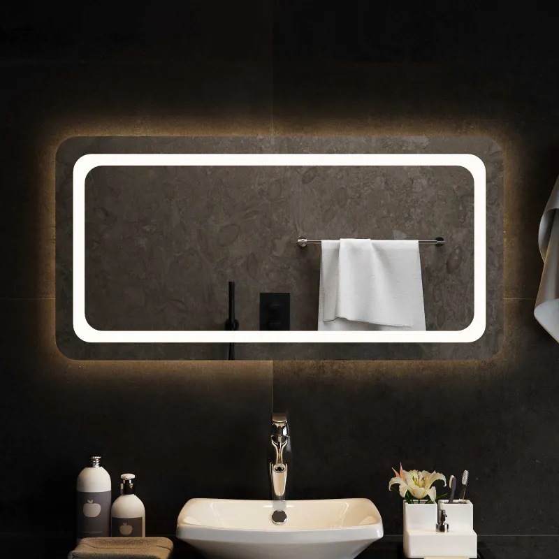 LED vonios veidrodis Skaidrus 100 x 50 cm grūdintas stiklas