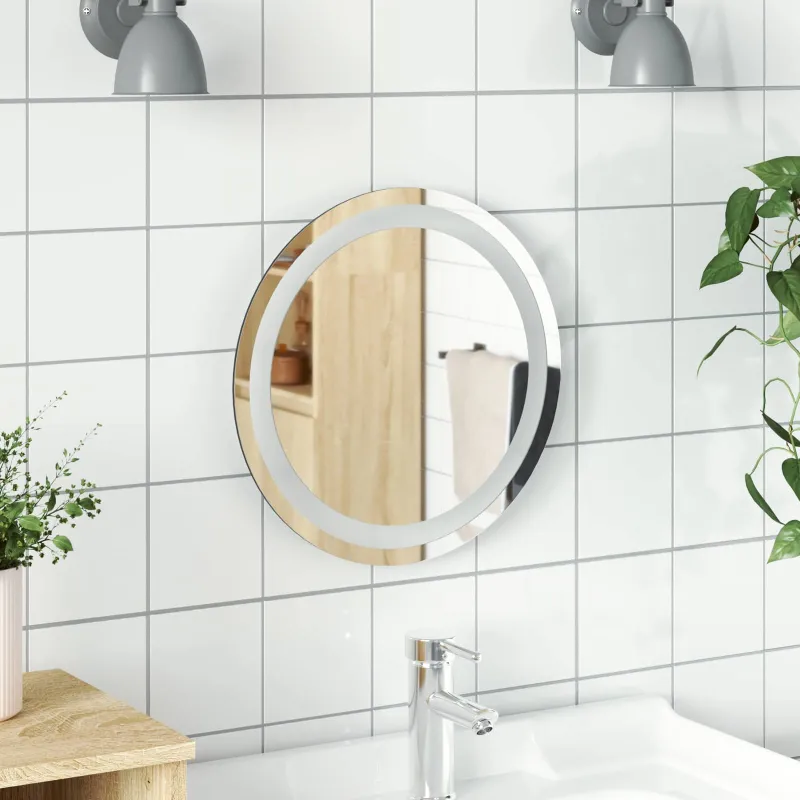 LED vonios veidrodis Skaidrus Ø 40 cm grūdintas stiklas