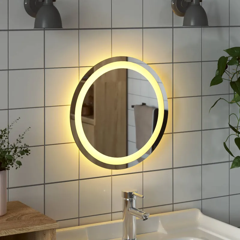 LED vonios veidrodis Skaidrus Ø 40 cm grūdintas stiklas