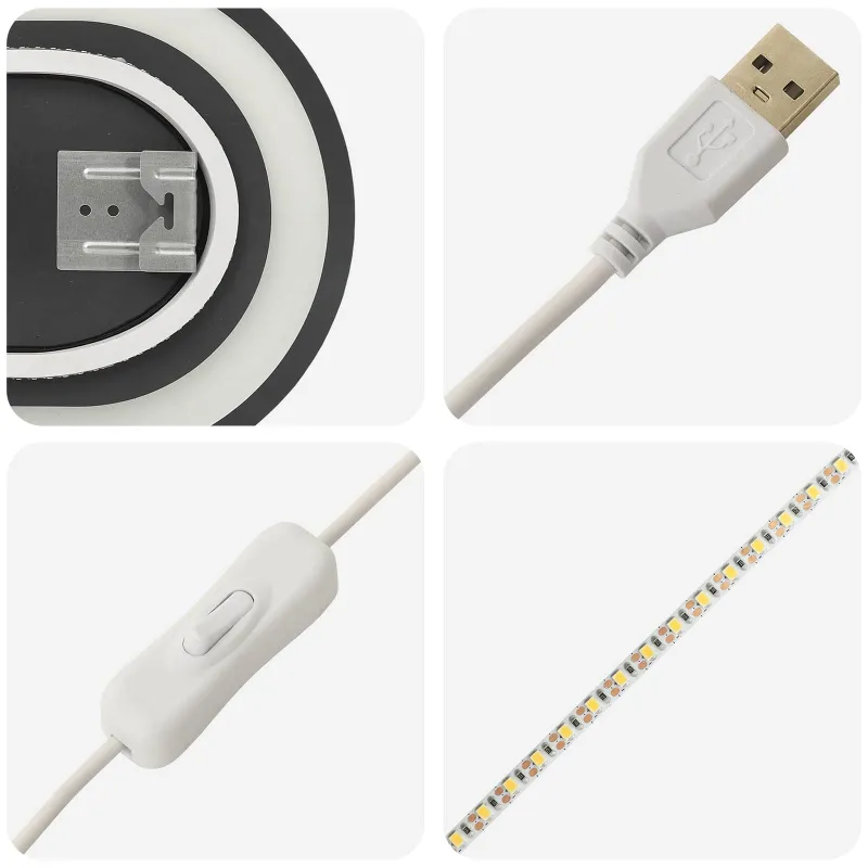 LED vonios veidrodis Skaidrus Ø 70 cm grūdintas stiklas