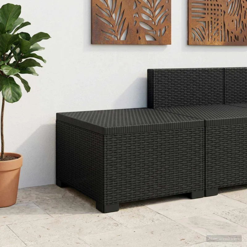 1-Vietis Sodo Sofas, Atrodo kaip Ratano PP Antracito