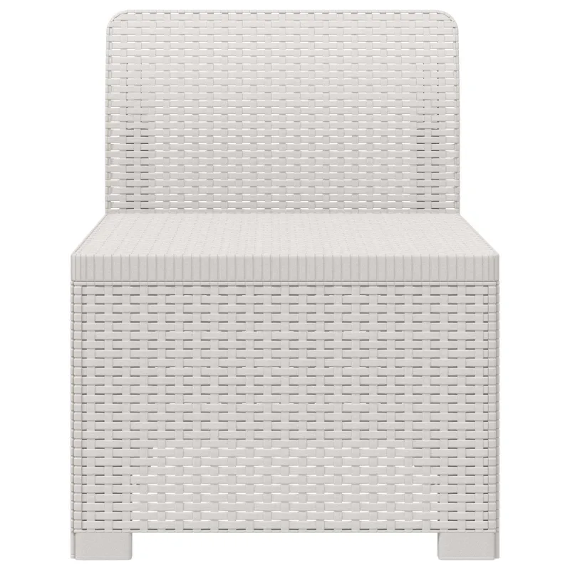 1-Vietis Sodo Sofas, Atrodo kaip Ratano PP Balta