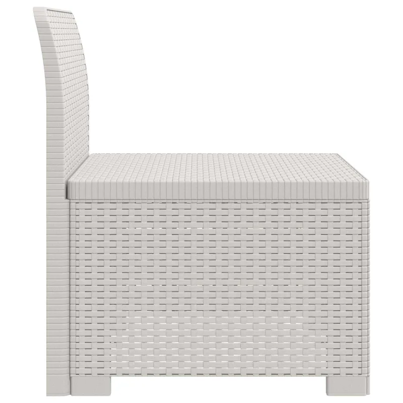 1-Vietis Sodo Sofas, Atrodo kaip Ratano PP Balta
