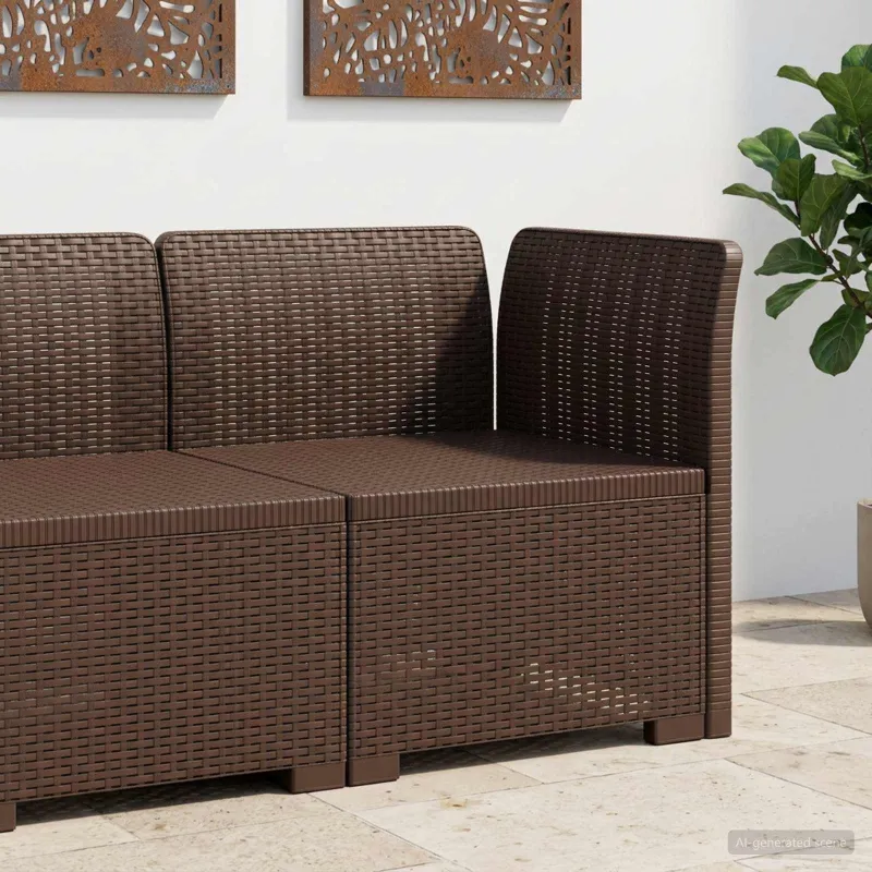 1-Vietis Sodo Sofas, Atrodo kaip Ratano PP Ruda