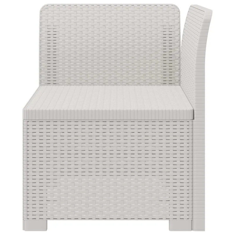 1-Vietis Sodo Sofas, Atrodo kaip Ratano PP Balta