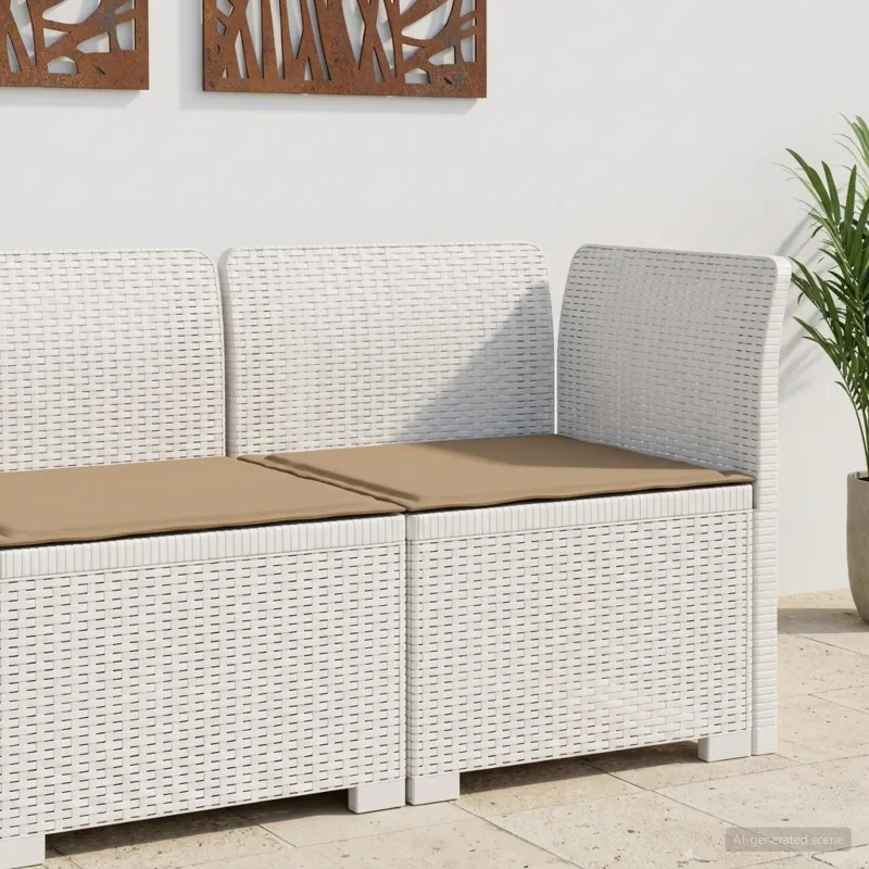 1-Vietis Sodo Sofas su Pagalvėle, Atrodo kaip Ratano PP Balta