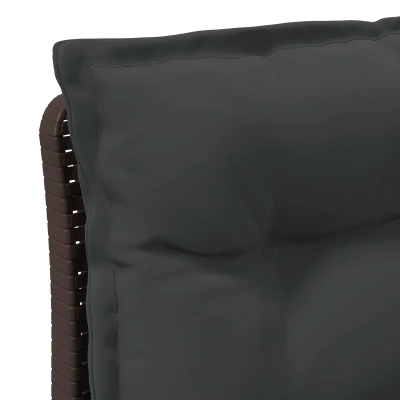 1-Vietis Sodo Sofas su Pagalvėlėmis, Atrodo kaip Ratano PP Ruda