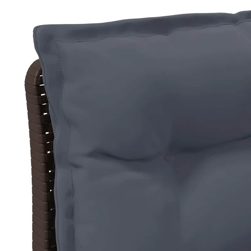 1-Vietis Sodo Sofas su Pagalvėlėmis, Atrodo kaip Ratano PP Ruda