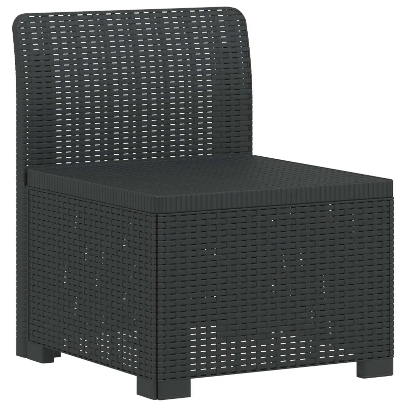 3- vietis Sodas Sofas Ratanas PP Antracito