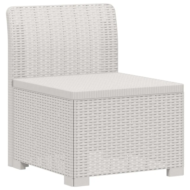 3- vietis Sodas Sofas Ratanas PP Balta