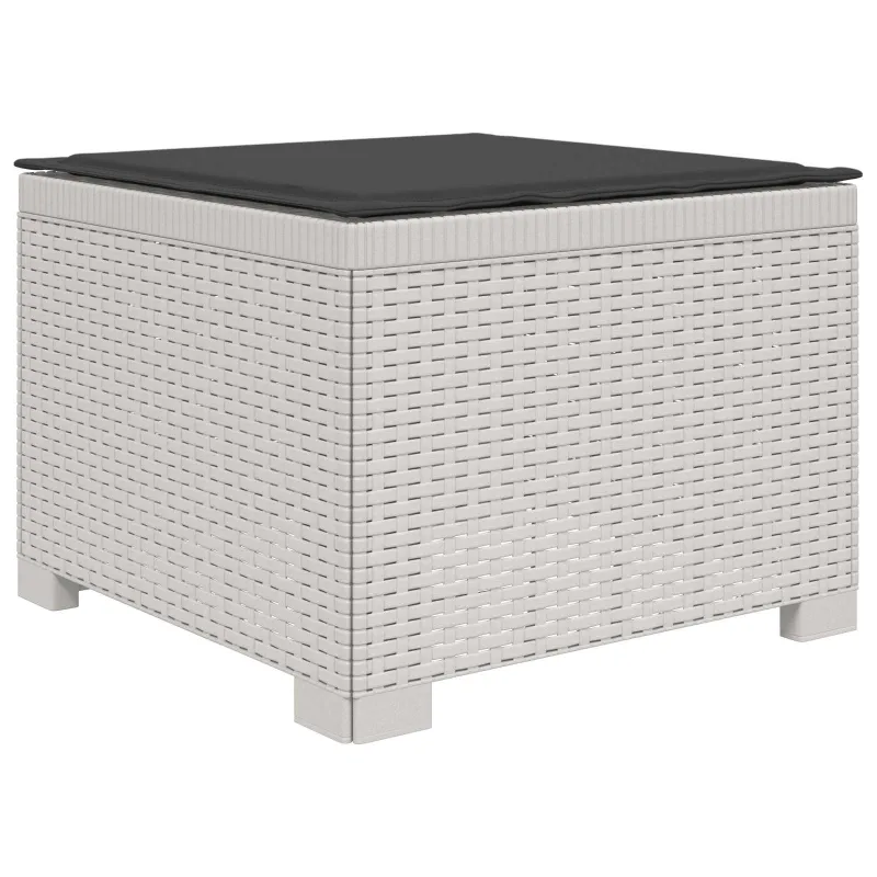 3-vietė sodo sofa su pagalvėlėmis, Rattan išvaizda PP Balta