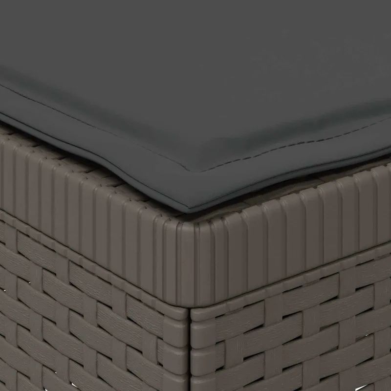 3-vietė sodo sofa su pagalvėlėmis, Rattan išvaizda PP