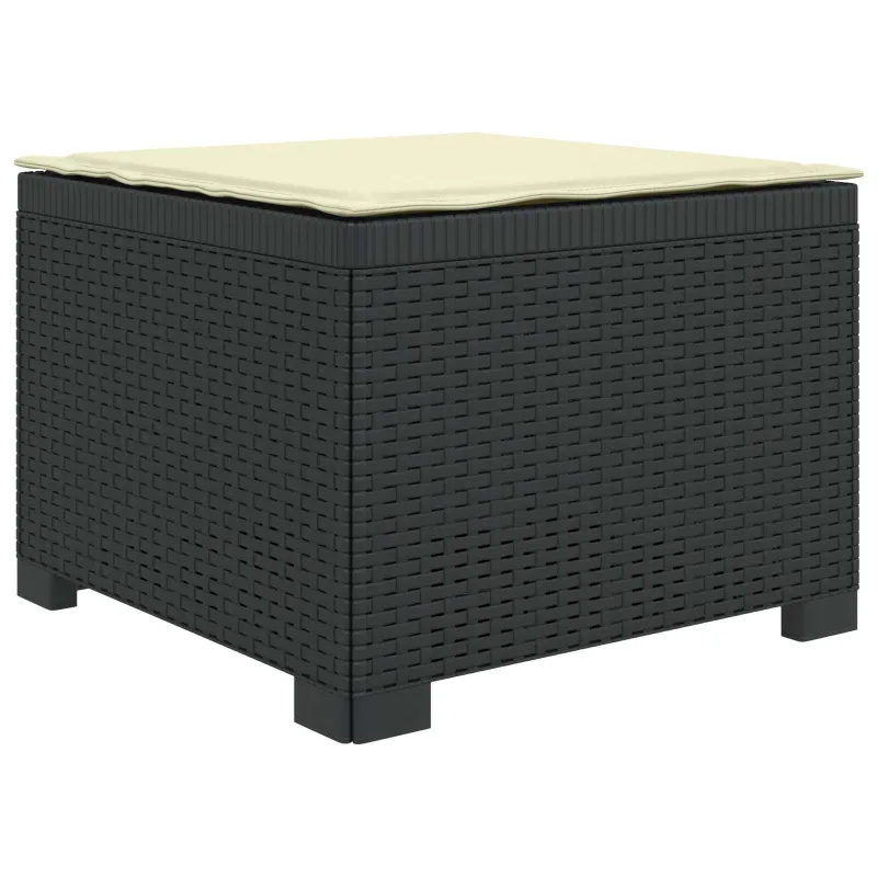 3-vietė sodo sofa su pagalvėlėmis, Rattan išvaizda PP Antracito