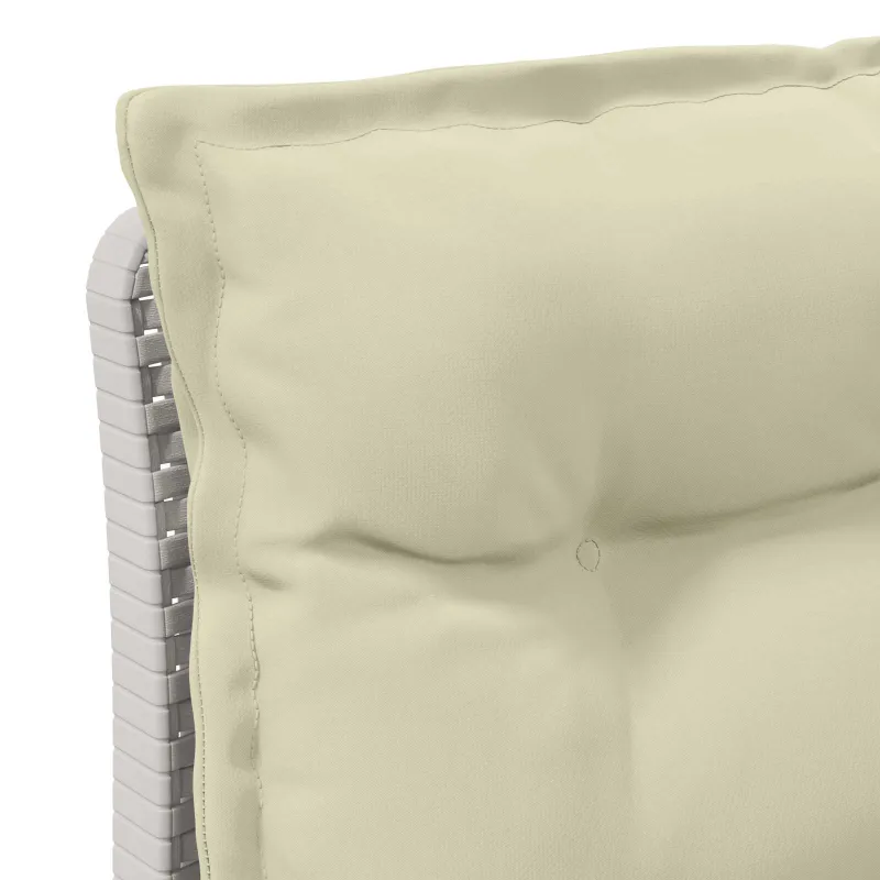 3-vietė sodo sofa su pagalvėlėmis, Rattan išvaizda PP Balta