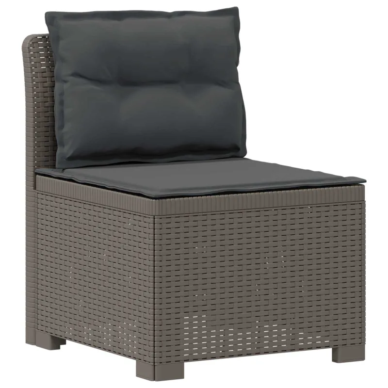 3-vietė sodo sofa su pagalvėlėmis, Rattan išvaizda PP