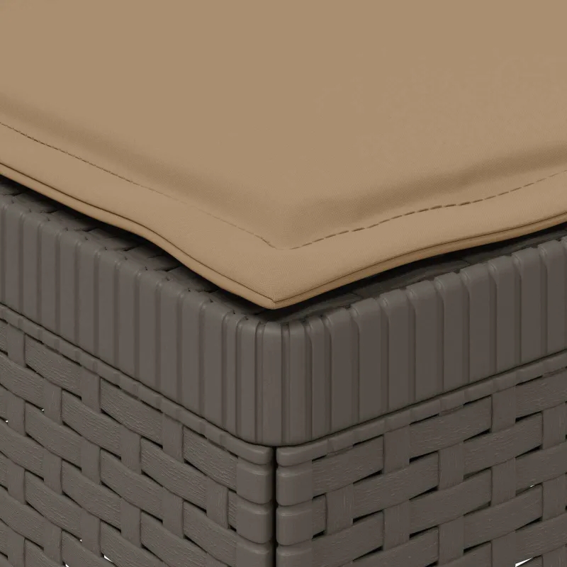3-vietė sodo sofa su pagalvėlėmis, Rattan išvaizda PP