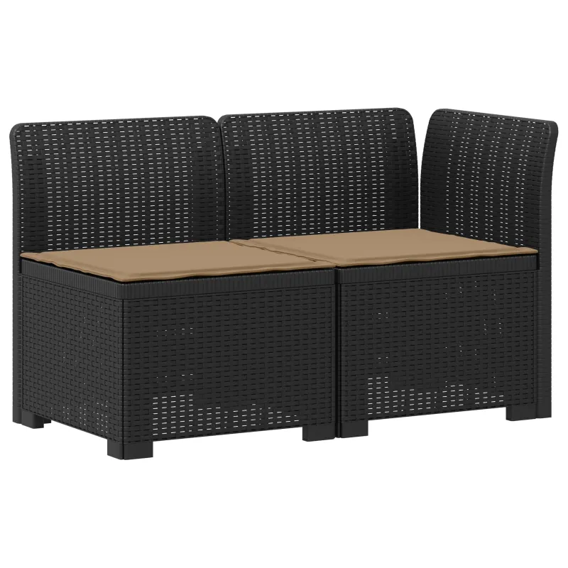 2-Vietis Sodo Sofas su Pagalvėlėmis, Atrodo kaip Ratano PP