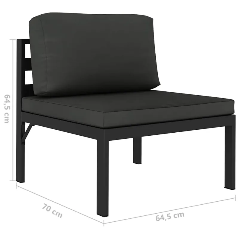 Lepoakomplekti, 6 osaa, antrasiitti, alumiiniini