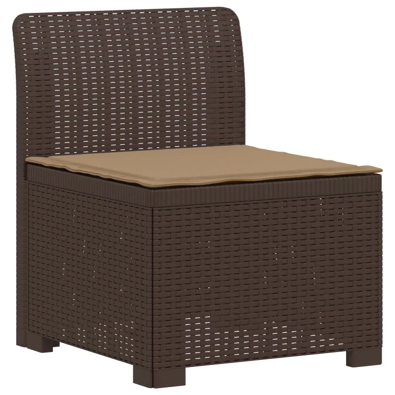 3-vietė sodo sofa su pagalvėlėmis, Rattan išvaizda PP Ruda