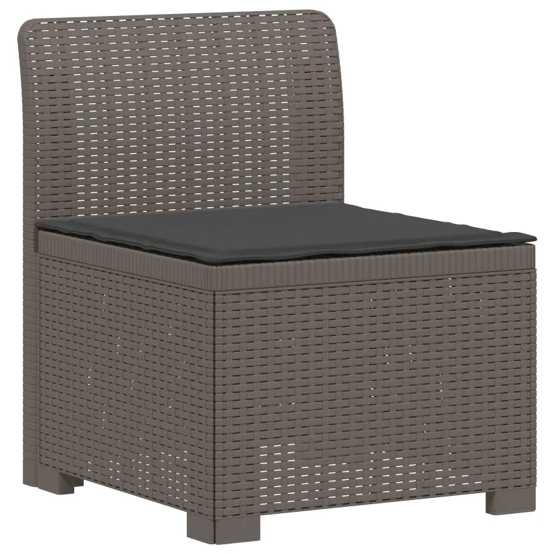 3-vietė sodo sofa su pagalvėlėmis, Rattan išvaizda PP